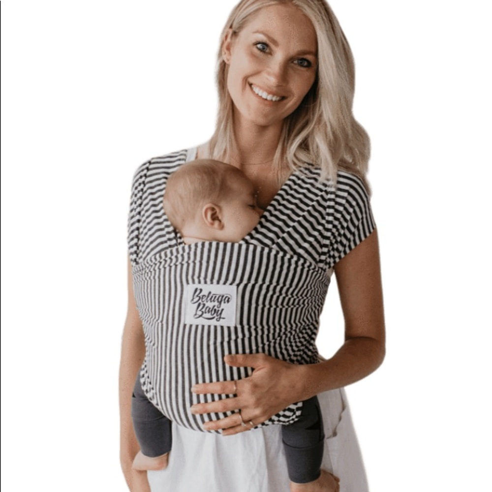 Beluga Baby Wrap - Black and White Stripes